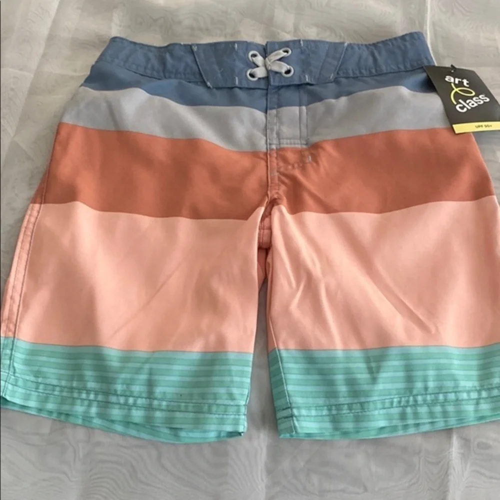 Art Class Blue and Gray Swim Trunks Classic Style
